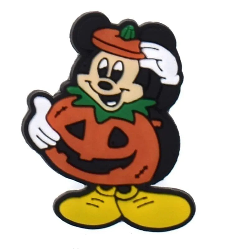 Mickey Mouse Wearing Pumpkin Outfit Shoe Charm