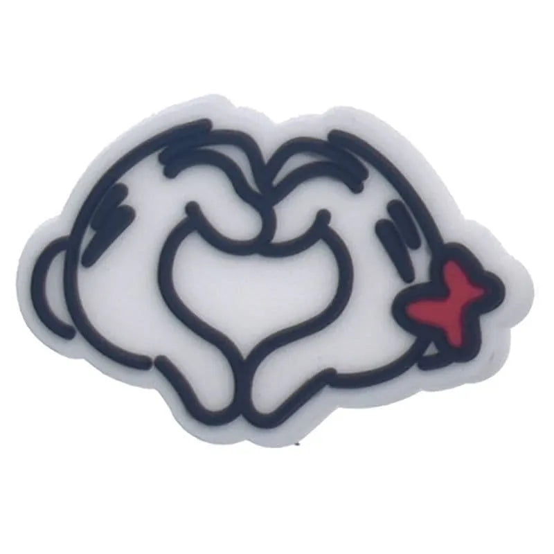 Mickey Mouse Love Heart Hands Shoe Charm