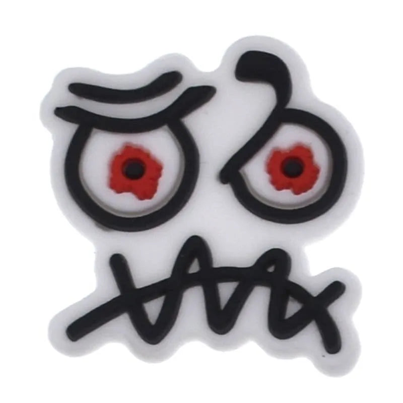 Angry Red Eyes Shoe Charm