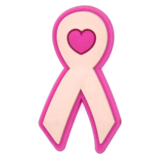 Awareness Ribbon Pink Shoe Charm