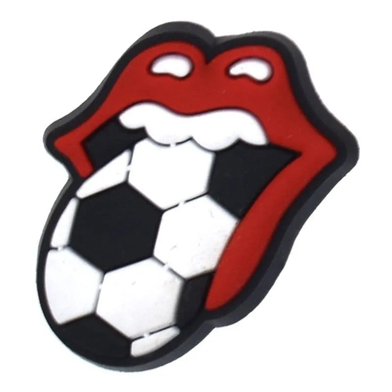 Football Lips Shoe Charm