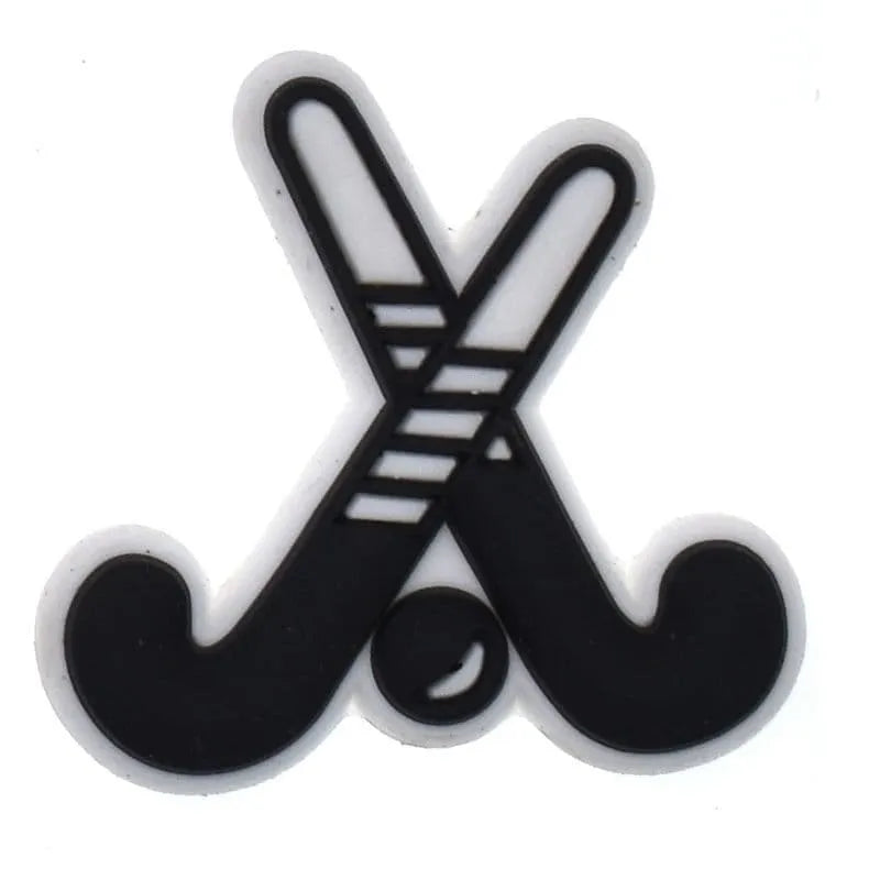 Hockey Sticks Shoe Charm
