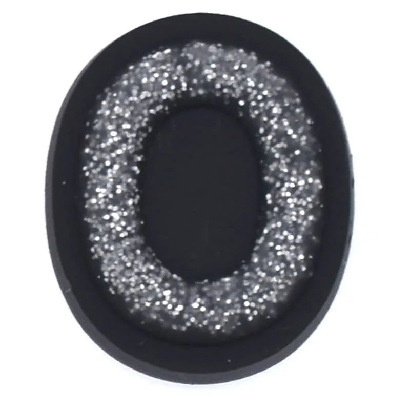 Shoe charm - A-Z CAPITAL LETTERS, Sparkle silver on Black