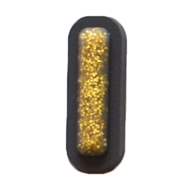 Shoe charm - A-Z CAPITAL LETTERS, Sparkle Gold on Black
