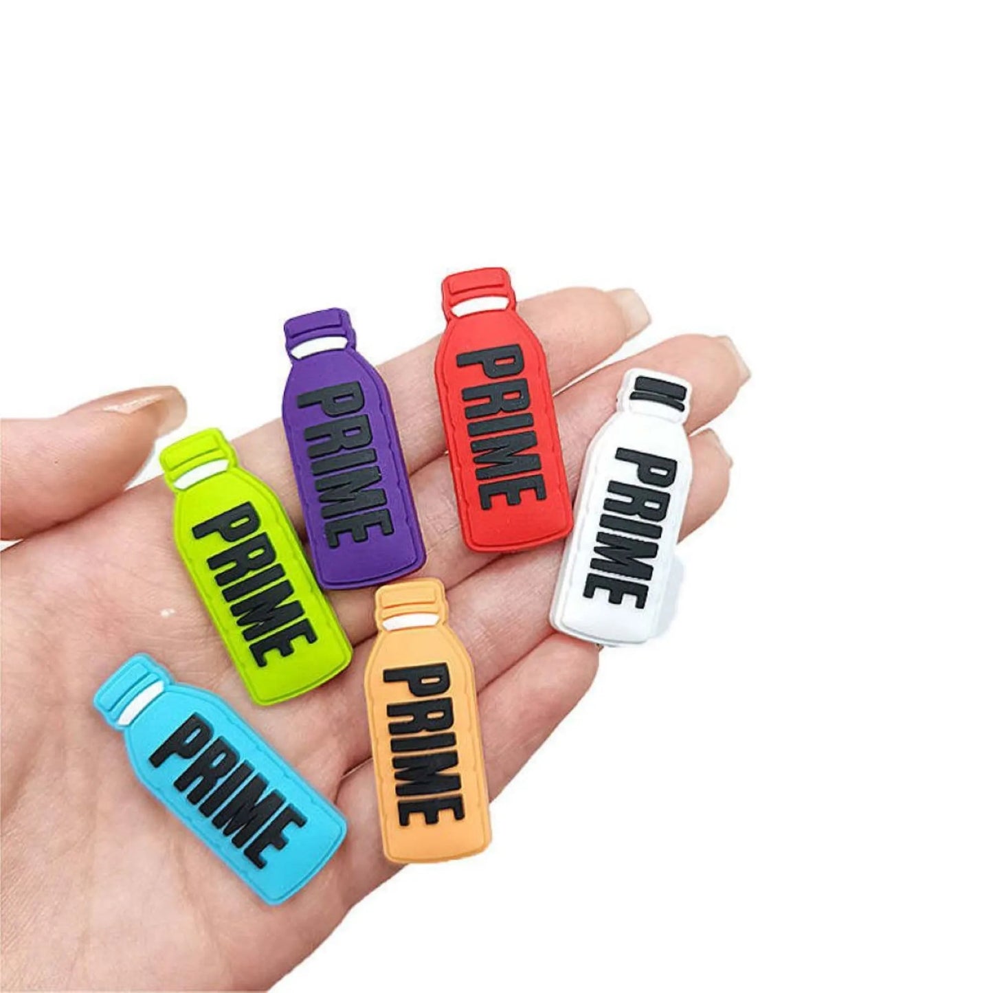 Prime 6 Assorted Colours Bottles Shoe Charm