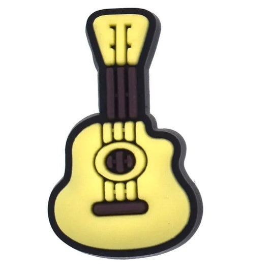 Yellow Guitar Shoe Charm