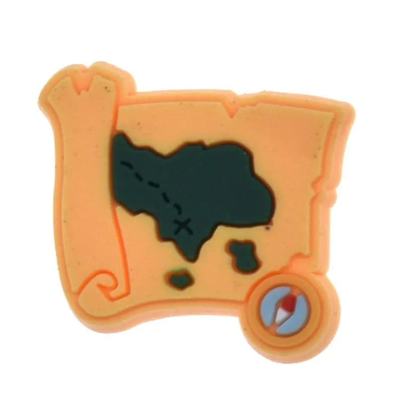 Treasure Map Shoe Charm