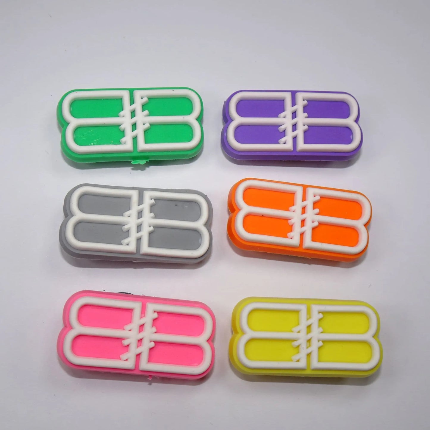 Bb 6 Colours Bb Stylized Bars Shoe Charm