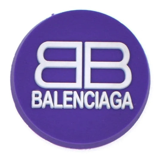 Balenciaga Round Badge Purple Shoe Charm