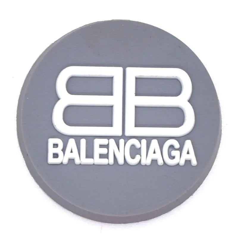 Balenciaga Round Badge Grey Shoe Charm
