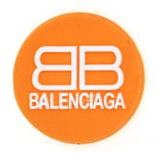 Balenciaga Round Badge Orange Shoe Charm