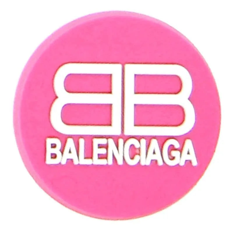 Balenciaga Round Badge Pink Shoe Charm