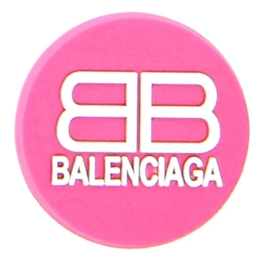 Balenciaga Round Badge Pink Shoe Charm