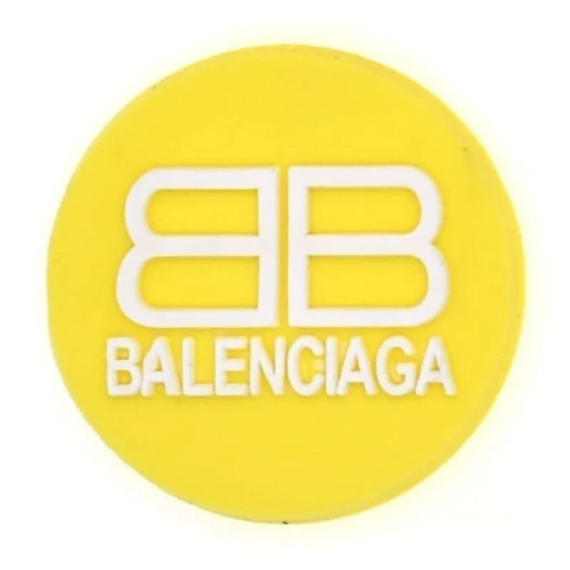 Balenciaga Round Badge Yellow Shoe Charm