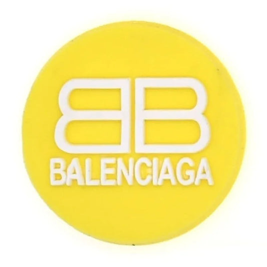 Balenciaga Round Badge Yellow Shoe Charm