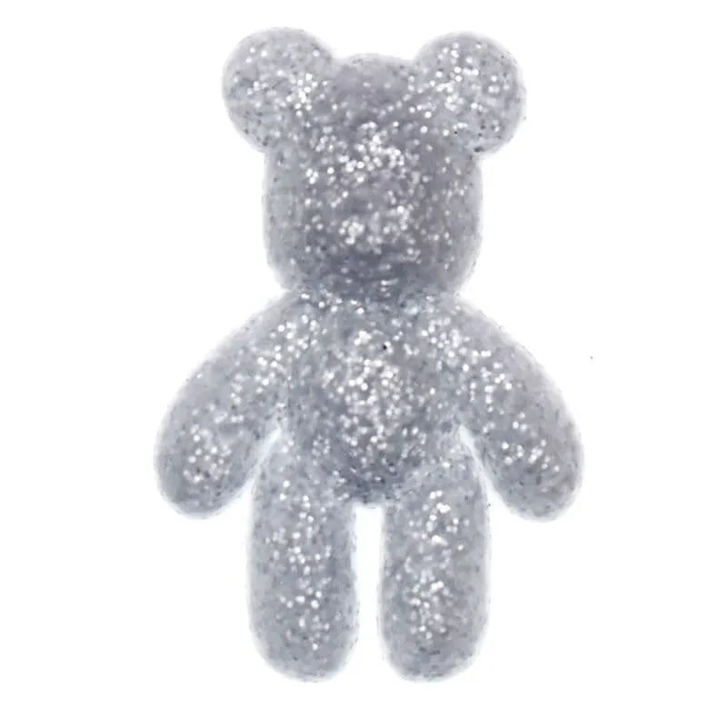 Teddy -Silver Sparkle Shoe Charm