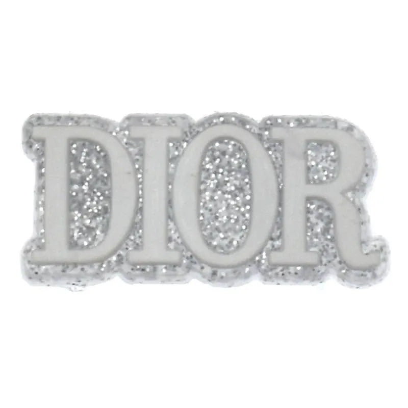 Dior Speckled Silver Bar Shoe Charm