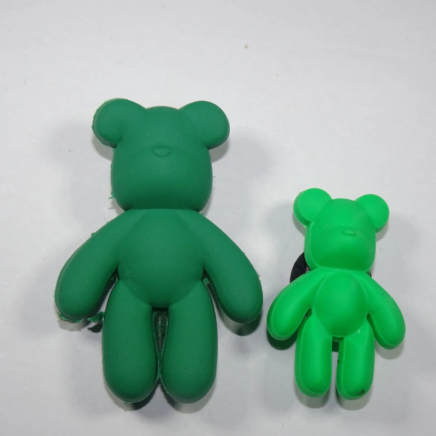 Large Teddy Bear Green Shoe Charm