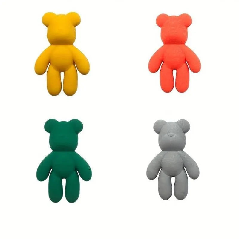 8 Large Teddy Bears Assorted Colours Shoe Charm