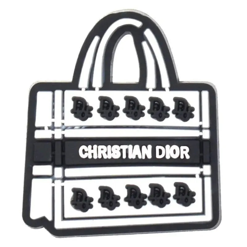 Christian Dior White And Black Handbag Shoe Charm