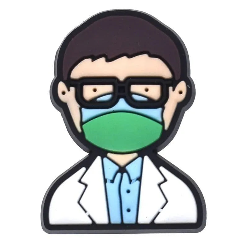 Consultant With Mask Shoe Charm