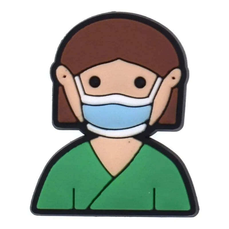 Auxillary With Mask Shoe Charm