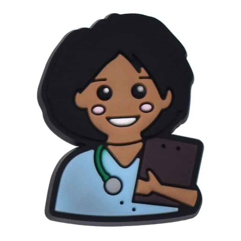 Nurse With Notebook Shoe Charm