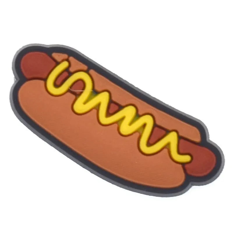 Hot Dog Shoe Charm