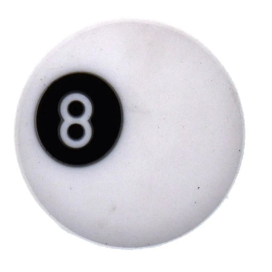 White 8 Ball Shoe Charm