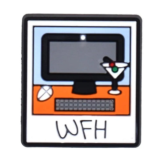 Wfh Computer Shoe Charm