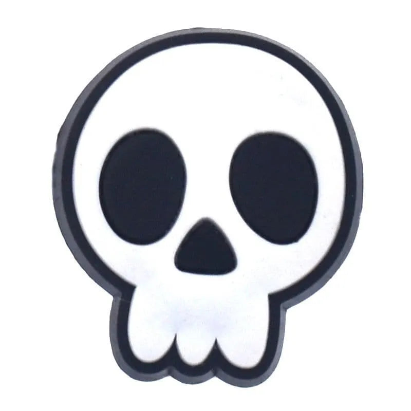 Black Eye Skull Shoe Charm