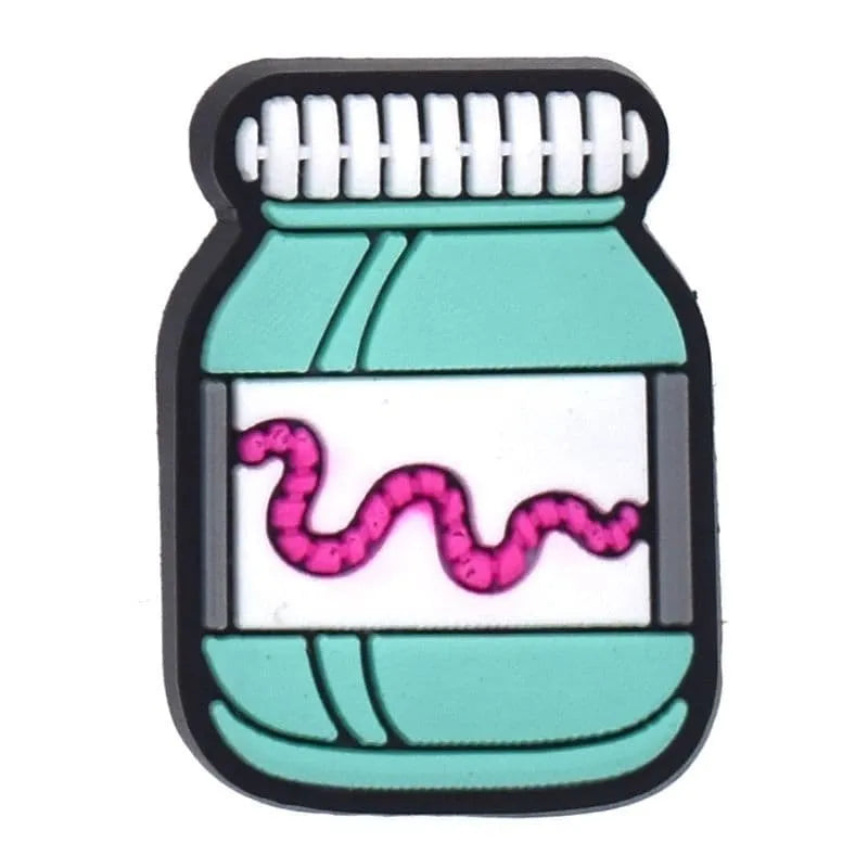 Worm Jar Shoe Charm