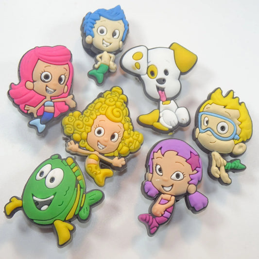 7 Bubble Guppy Characters Assorted Shoe Charm