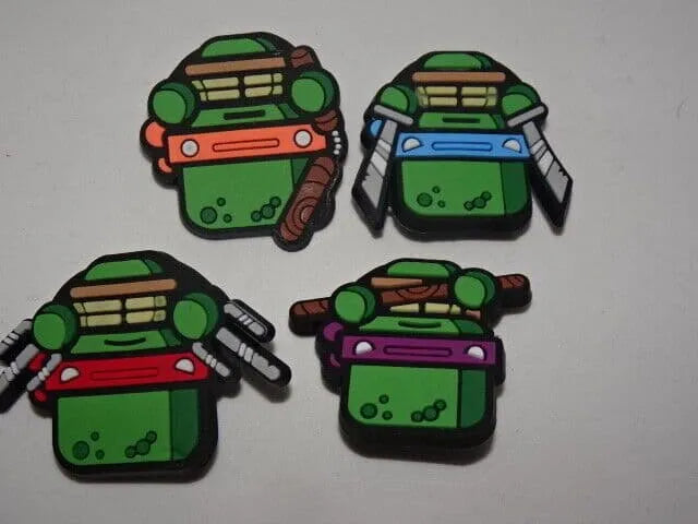 4 Blockey Teenage Mutant Ninja Turtles Cartoon Characters Shoe Charm