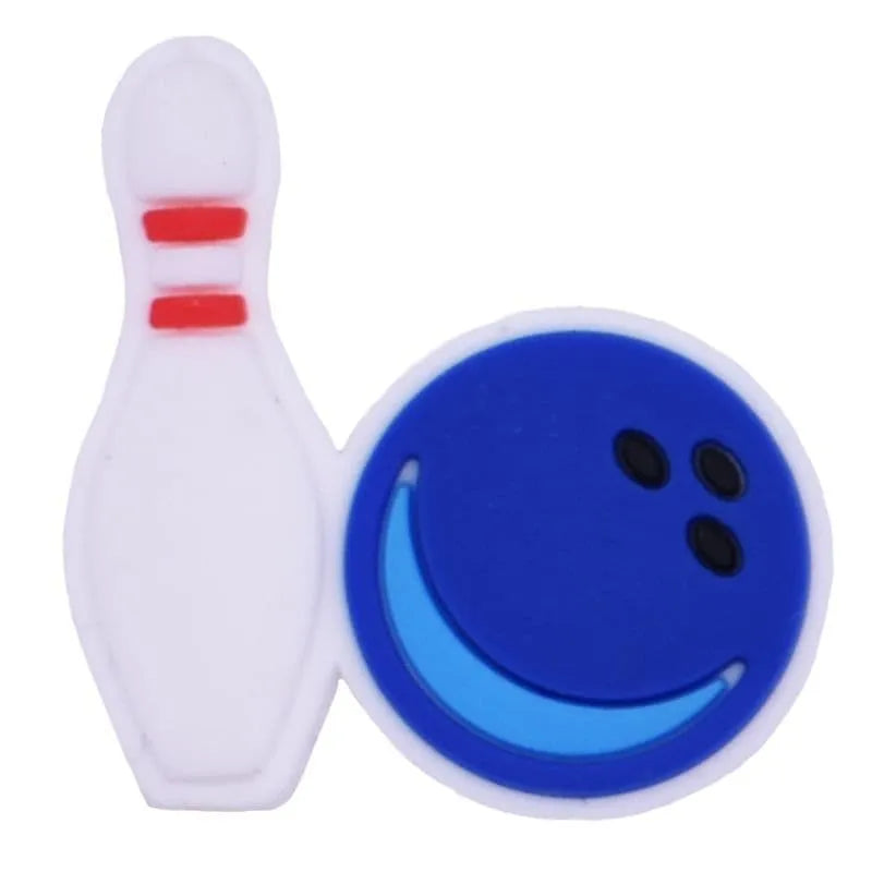 10 Pin Bowling Pin & Ball Shoe Charm