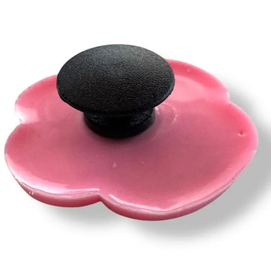 Paw Print Dark Pink On Pink Shoe Charm