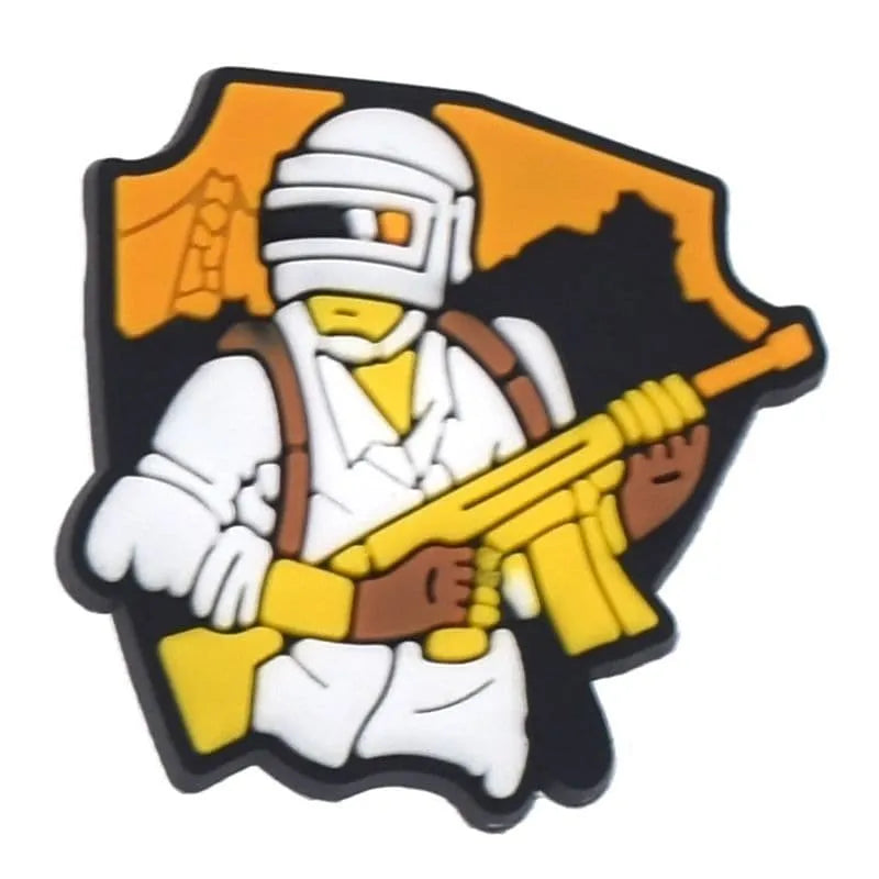 White Fighter Skin Fortnite Shoe Charm