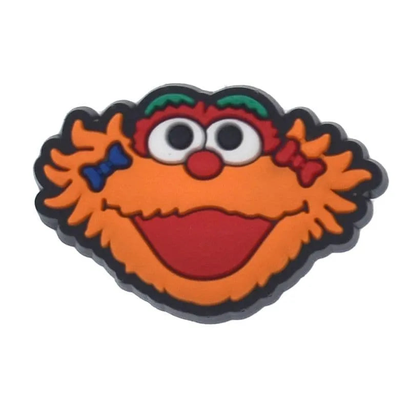 Zoe The Emergetic Orange Monster Sesame Street Shoe Charm