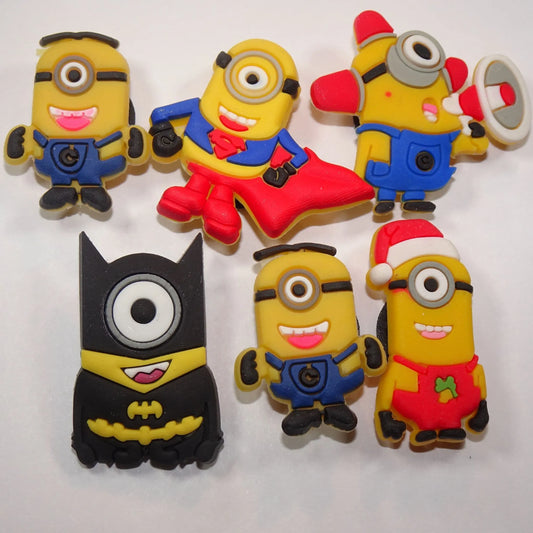 6 One Eye Minions Assorted Minions Shoe Charm