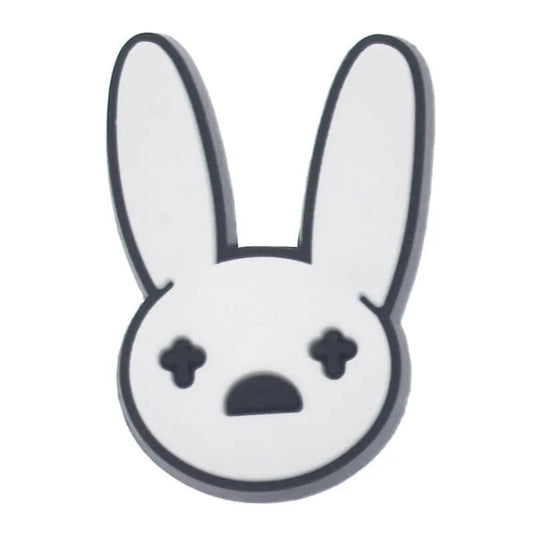 White Bunny Face From Bad Bunny Shoe Charm