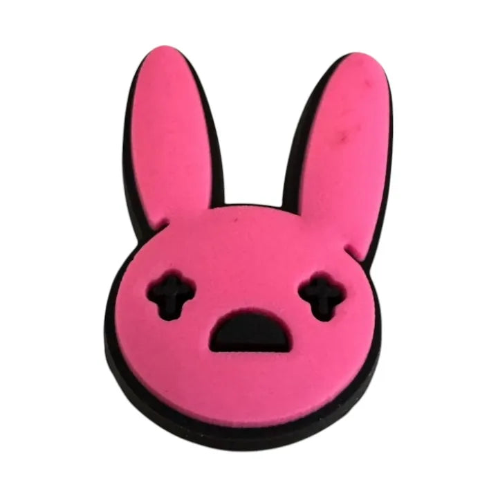 Pink Bunny Face From Bad Bunny Shoe Charm