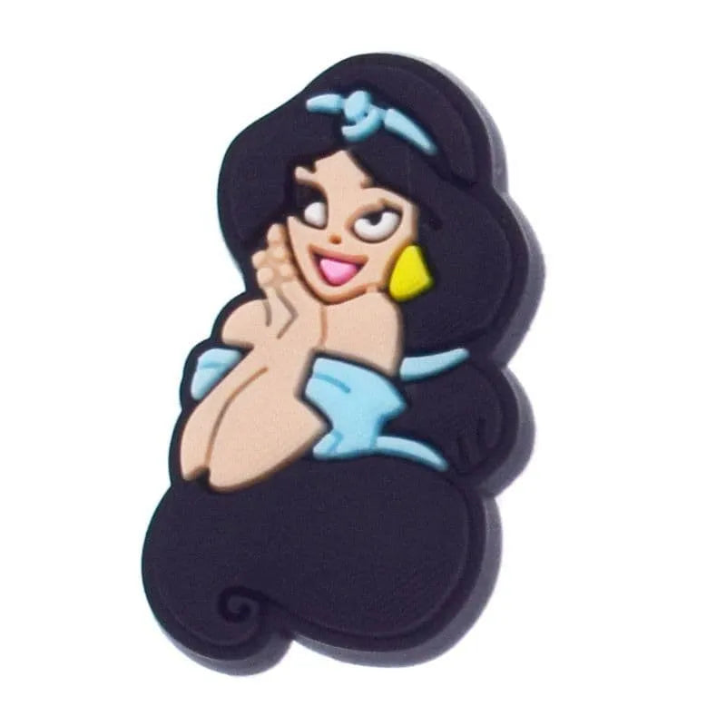 Black Hair Princess Shoe Charm