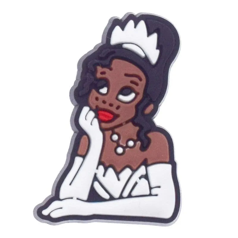 Black Girl Princess Shoe Charm