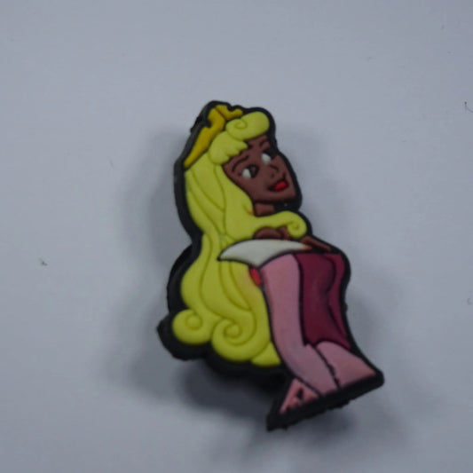 Yellow Hair Princess Shoe Charm