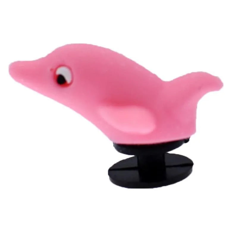 3D Dolphin jumps pink shoe charm