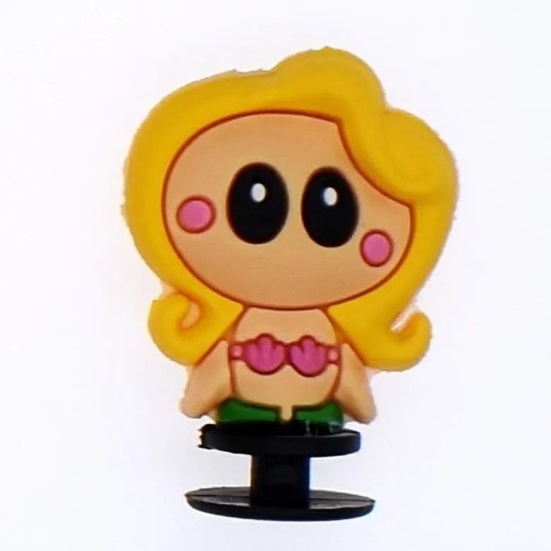 3D Blondie girl shoe charm
