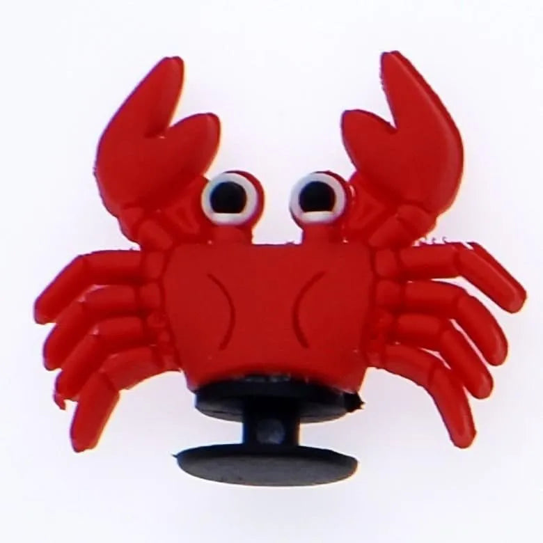 3D Red crab shoe charm