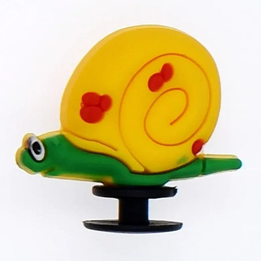 3D Snail yellow shoe charm
