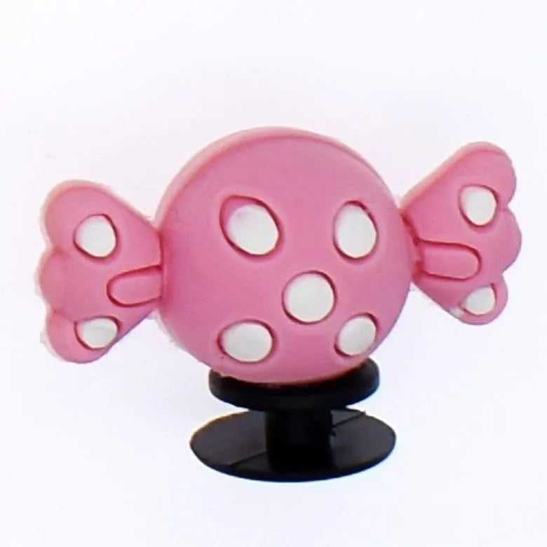 3D Sweet candy pink shoe charm