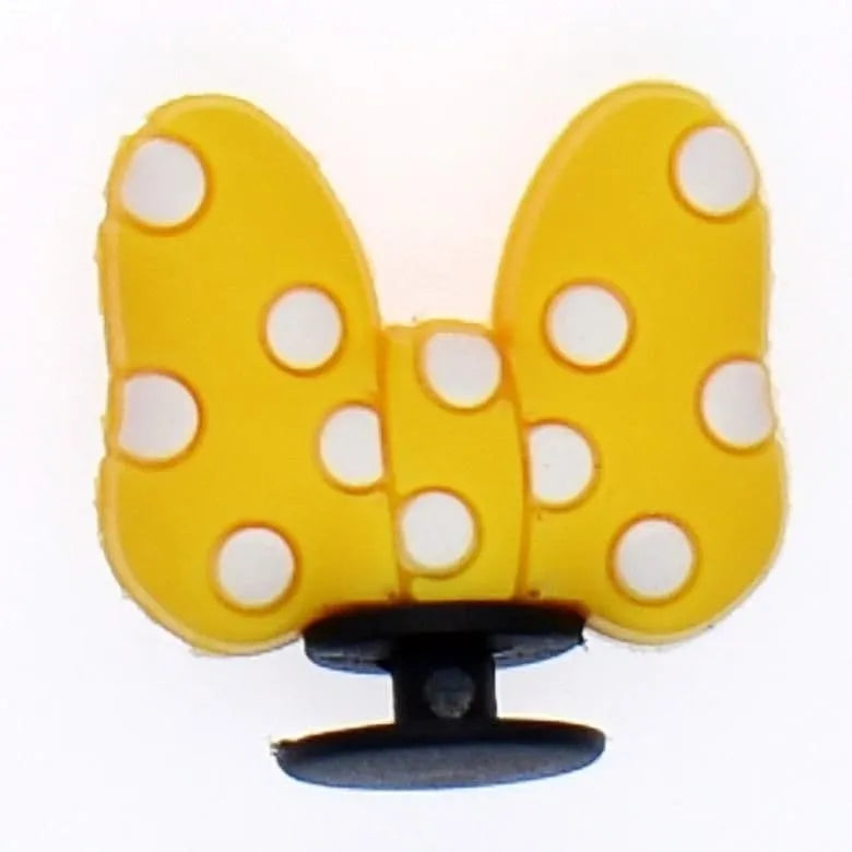 3D Yellow Bow shoe charm
